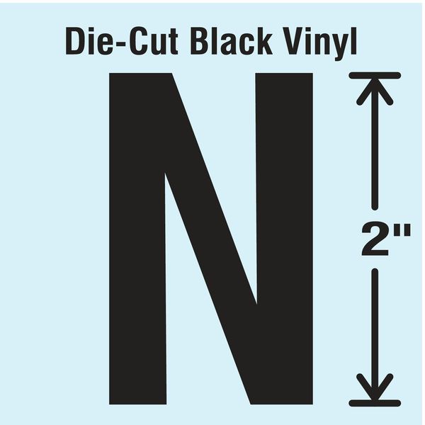 Die Cut Letter Label, N, 10 Cards, PK10
