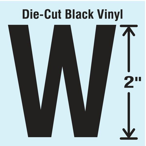 Die Cut Letter Label, W, 10 Cards, PK10