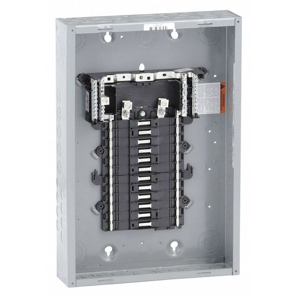 Load Center, 24 Spaces, 125 A Amps, 120/240V AC, QO Circuit Breaker Type, Indoor