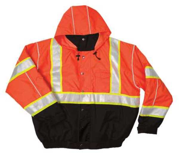 5XL Hi -Vis Bomber Jacket, Orange