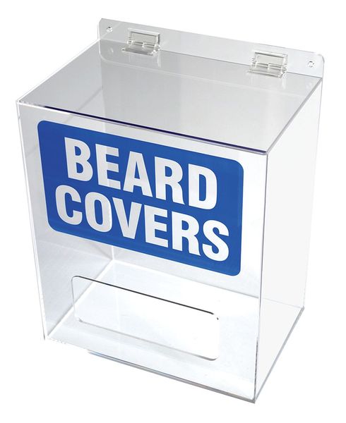 Beard Cover Dispenser, Acrylic, Clear