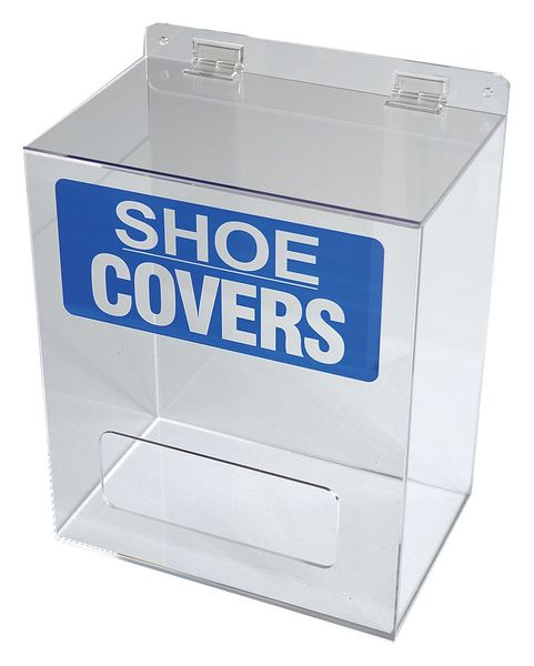 Shoe/Boot Cover Dispenser, Acrylic, Clear