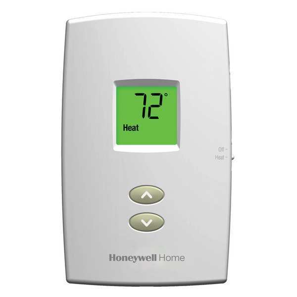 Low Voltage Thermostat, 1 H Hardwired/Battery, 20/30VAC
