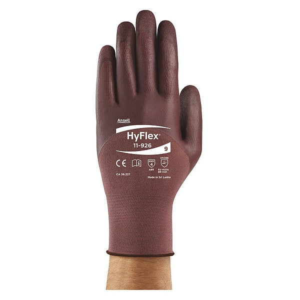 Nitrile Coated Gloves, 3/4 Dip Coverage, Purple, 11, PR