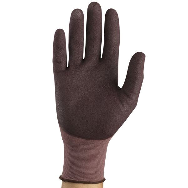 Nitrile Coated Gloves, 3/4 Dip Coverage, Purple, 9, PR