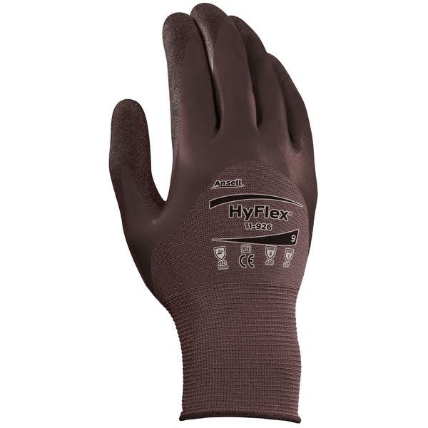 Nitrile Coated Gloves, 3/4 Dip Coverage, Purple, 10, PR