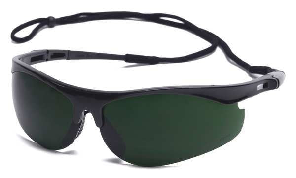 Safety Glasses, Wraparound Shade 5.0 Polycarbonate Lens, Scratch-Resistant