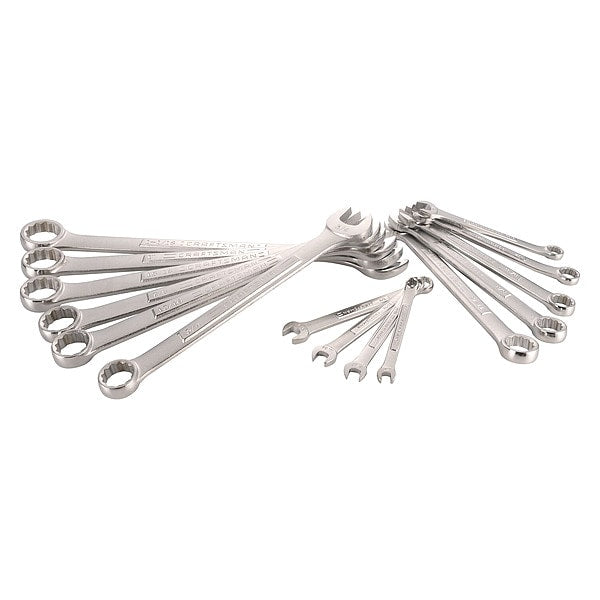 Combination Wrench Set, SAE, 15 Tools