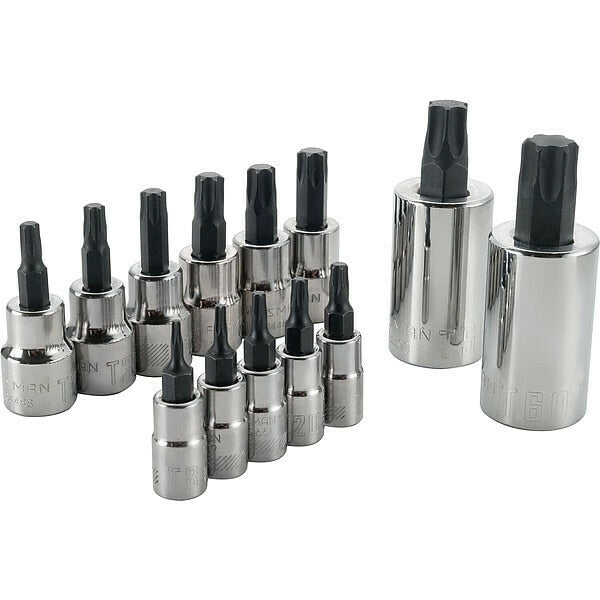 Mixed Drive Sockets, 13-pc Torx Bit Socket Set, 13 pcs