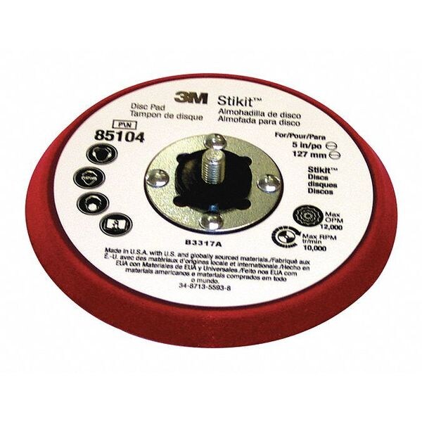 Low Profile Dsc Pad, Silver Face, Red Foam, 5inx3/8in, 10/pk