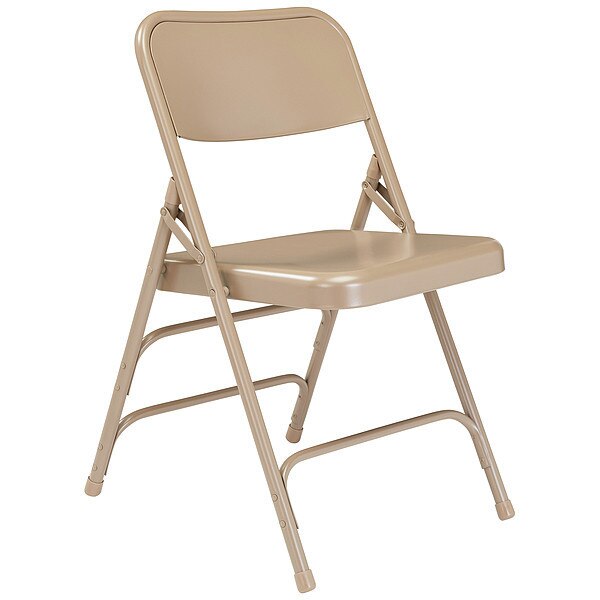 Folding Chair, Beige, 18-3/4 In., PK4