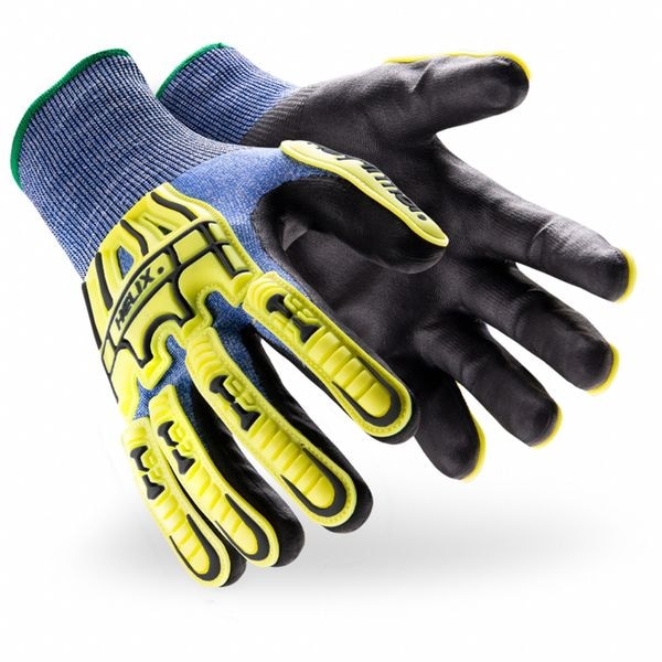 Safety Gloves, Cut-Resistant, Green, L, PR