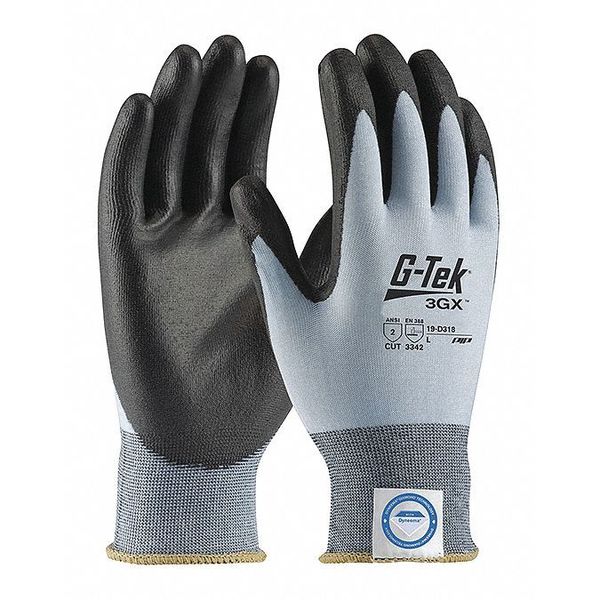 Cut Resistant Coated Gloves, A2 Cut Level, Polyurethane, XL, 1 PR