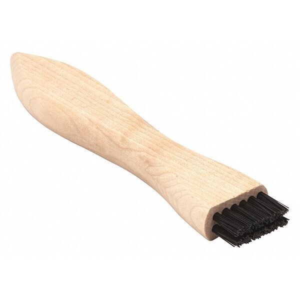 Brush, Upright Scratch, Wood Handle, Nylon, 3-7/8 in L Handle, 7/8 in L Brush, Hardwood