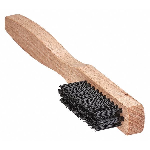 Brush, Utility Scratch, Wood Handle, Nylon, 4-1/2 in L Handle, 1-1/2 in L Brush, Hardwood