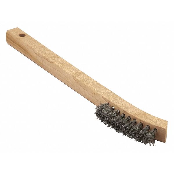 Brush, Aluminum Stove and Appliance, 5-3/4 in L Handle, 2-7/8 in L Brush, Hardwood