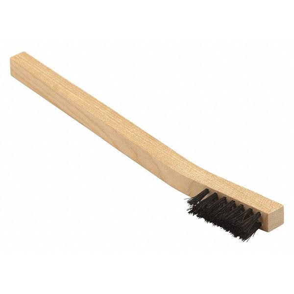 Brush, Scratch, Wood Handle, Horse Hair, 3x7, 6-1/4 in L Handle, 1-1/2 in L Brush, Hardwood