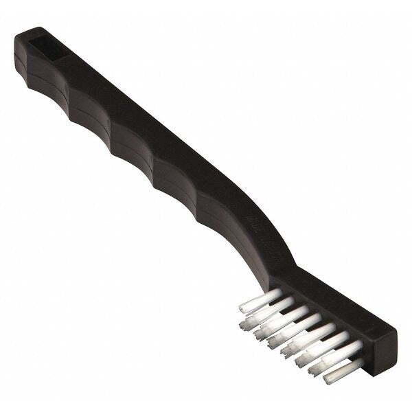 Brush, Scratch, Plastic Handle, Nylon, 5-3/4 in L Handle, 1-1/2 in L Brush, Plastic
