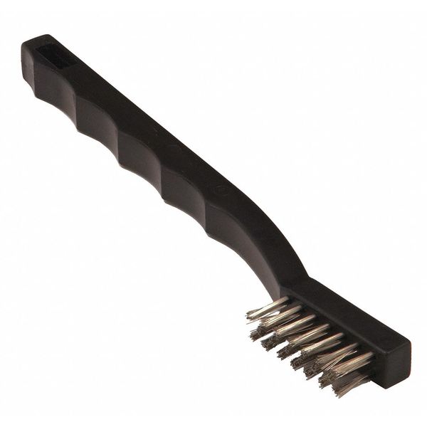 Brush, Scratch, Plastic Handle SS, 5-3/4 in L Handle, 1-1/2 in L Brush, Plastic