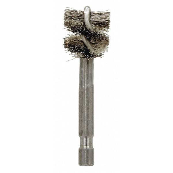 Power Fitting Burr Brush, SS, 3/8