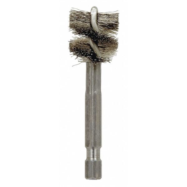 Pwr Fitting Burr Brsh, HC Steel, 3/4