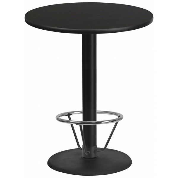 Round Table-RD Base, Laminate Blk, 36