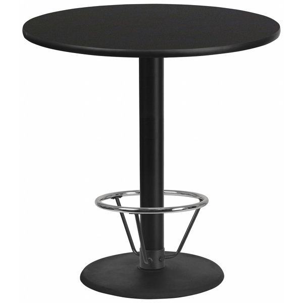 Round Table-RD Base, Laminate Blk, 42