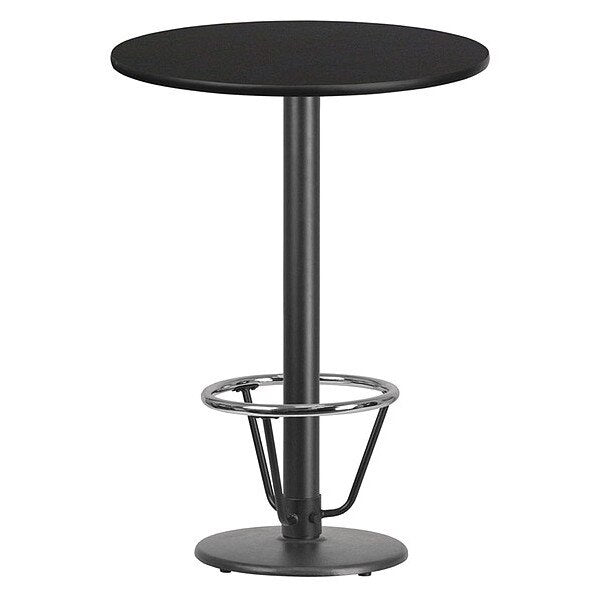 Round Table-RD Base, Laminate Blk, 30