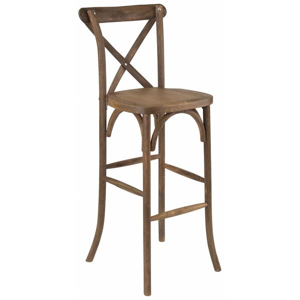 Barstool, Antique, Cross Back