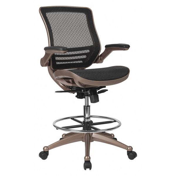 Mesh Drafting Chair, Padded Flip-up