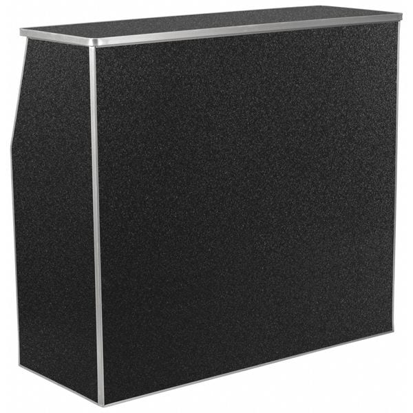 Foldable Bar, Marble, 4ft., Black, 47.75