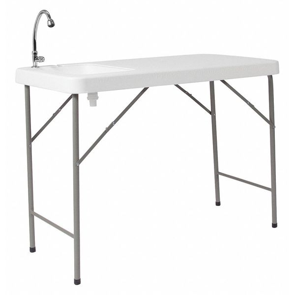 Rectangle Folding Table w/Sink, 23