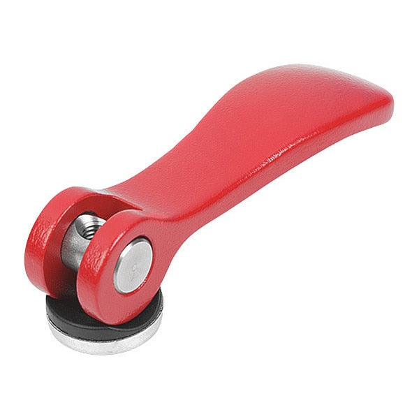 Cam Lever Size: 1 D=M06, A=70, 4, B=21, 5, Aluminum Red RAL 3003 Powder-Coated, Comp: Steel