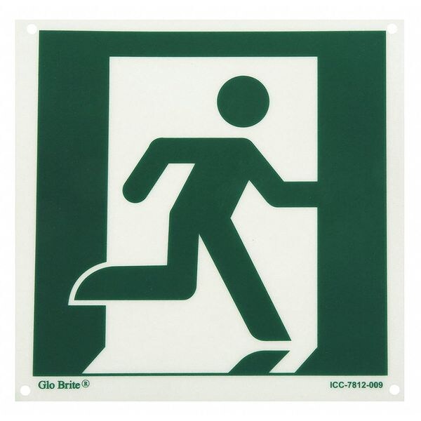 Running Man Right, Green Letters, 8