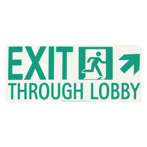 Lobby Exit Running Man Upper Right Arrow