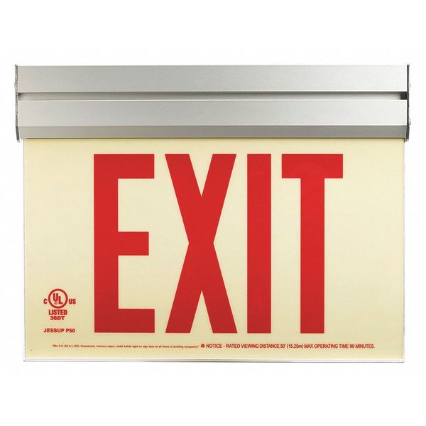 Exit Red, P50, Double w/Acrylic Frame