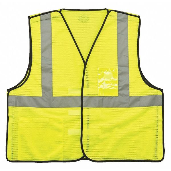 Lime Safety Vest ID Badge Holder, S/M