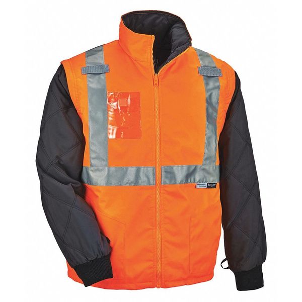 Convertible Thermal Jacket, Orange, 2XL