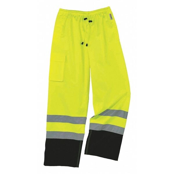 Black Bottom Rain Pants, Lime, Small
