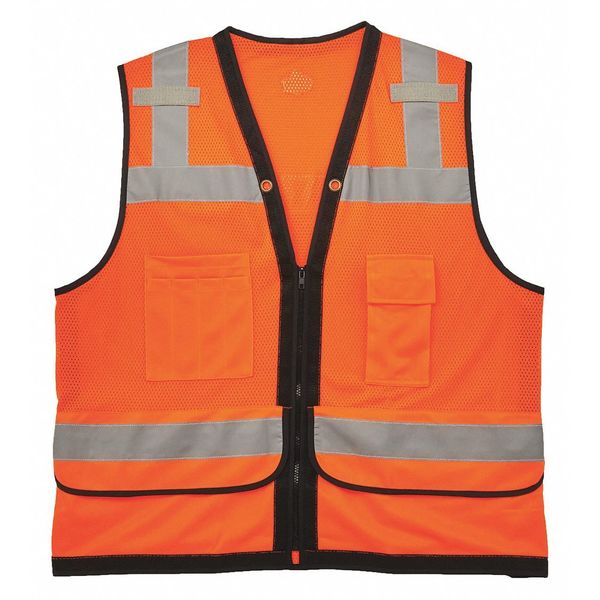 Orange Mesh Surveyors Vest, Org, S/M