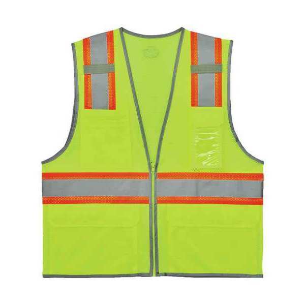 Two Tone Mesh Safety Vest, Lime, 2XL/3XL