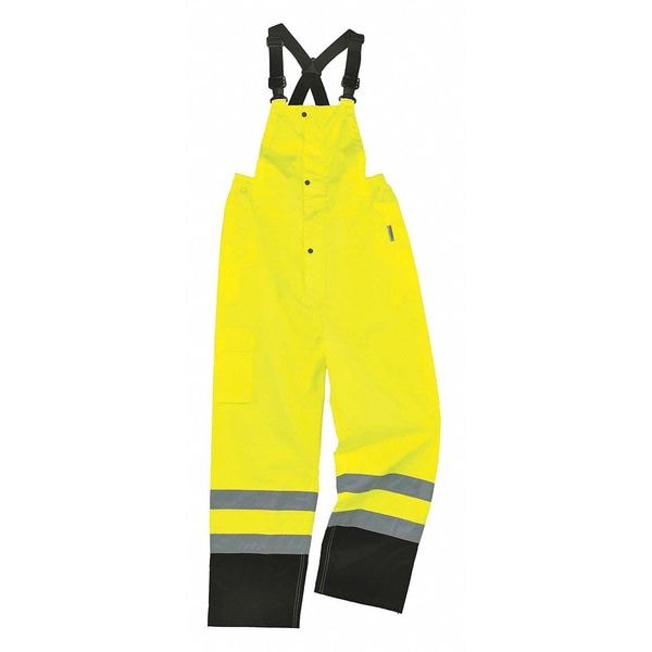 Black Bottom Rain Bibs, Lime, Medium