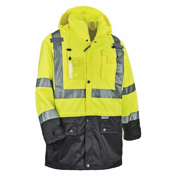 Outer Shell Hi-Vis Jacket, Lime, 3XL