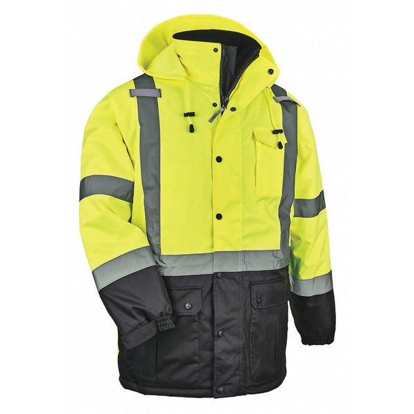 Hi Vis Thermal Parka, Lime, Small