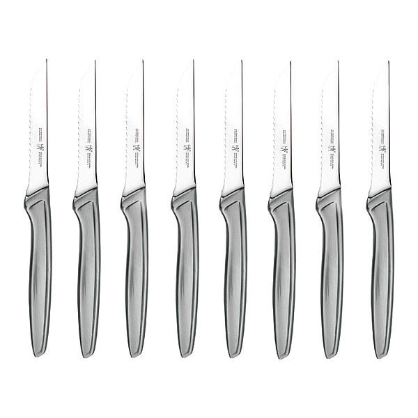 Serrated Steak Knife Set, Stainless Steel