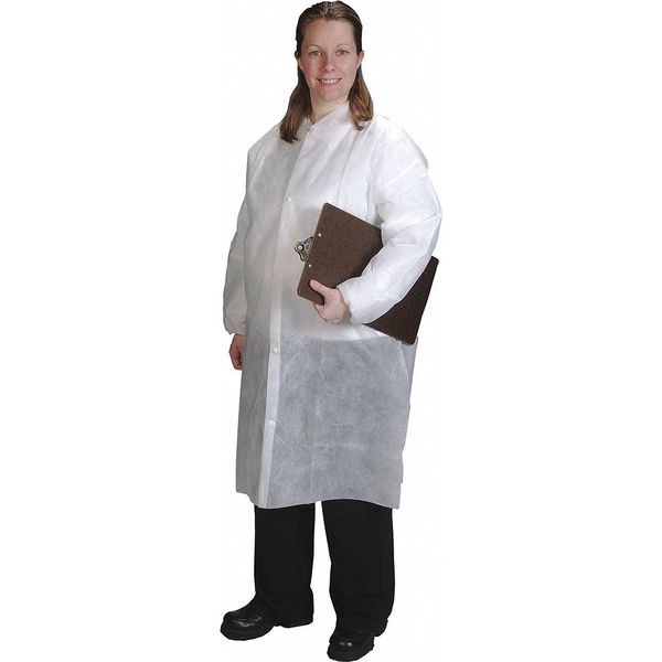 Critical CoverÂ® Genpro Lab Coat, Disposable, Snap Close, 2XL, PK25