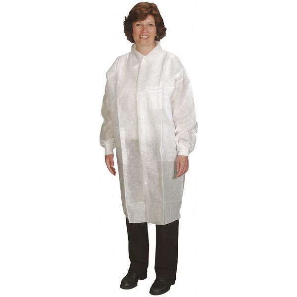 Critical Cover Nutech Lab Coat, Disposable, 3 Pockets, L/XL, PK25
