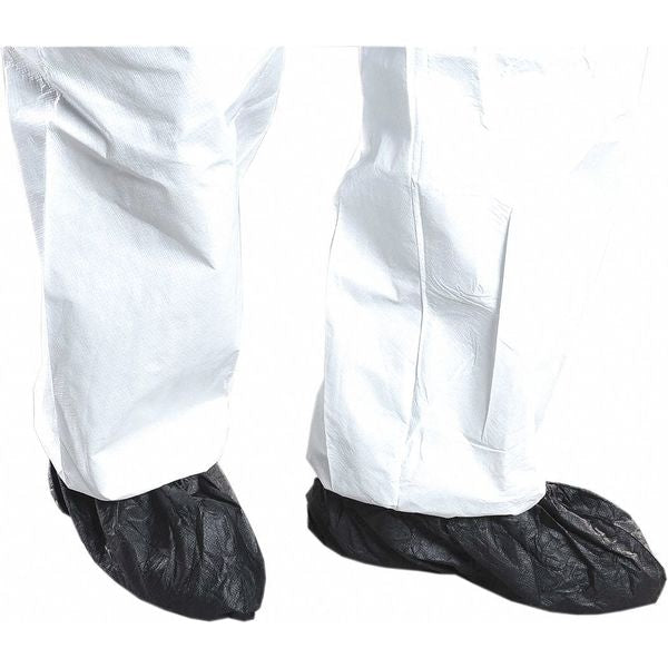 Critical CoverÂ® AquaTrakÂ® Shoe Cover, Fluid Resistant, 2XL, Black, PK150