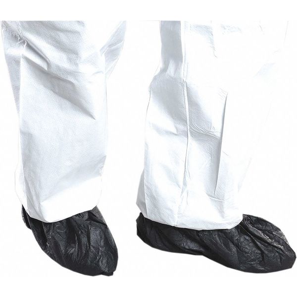 Critical CoverÂ® AquaTrakÂ® Shoe Cover, Fluid Resistant, XL, Black, PK150