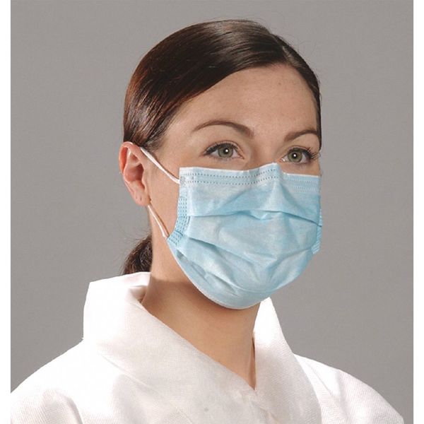 Disposable Procedural Face Mask, Universal, Blue, 500PK